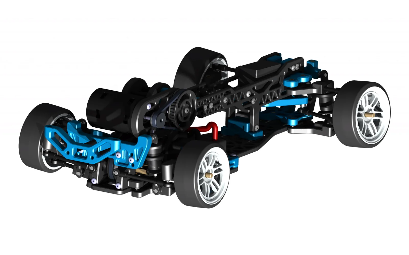 MMC D3 drift chassis, three-quarter front view
